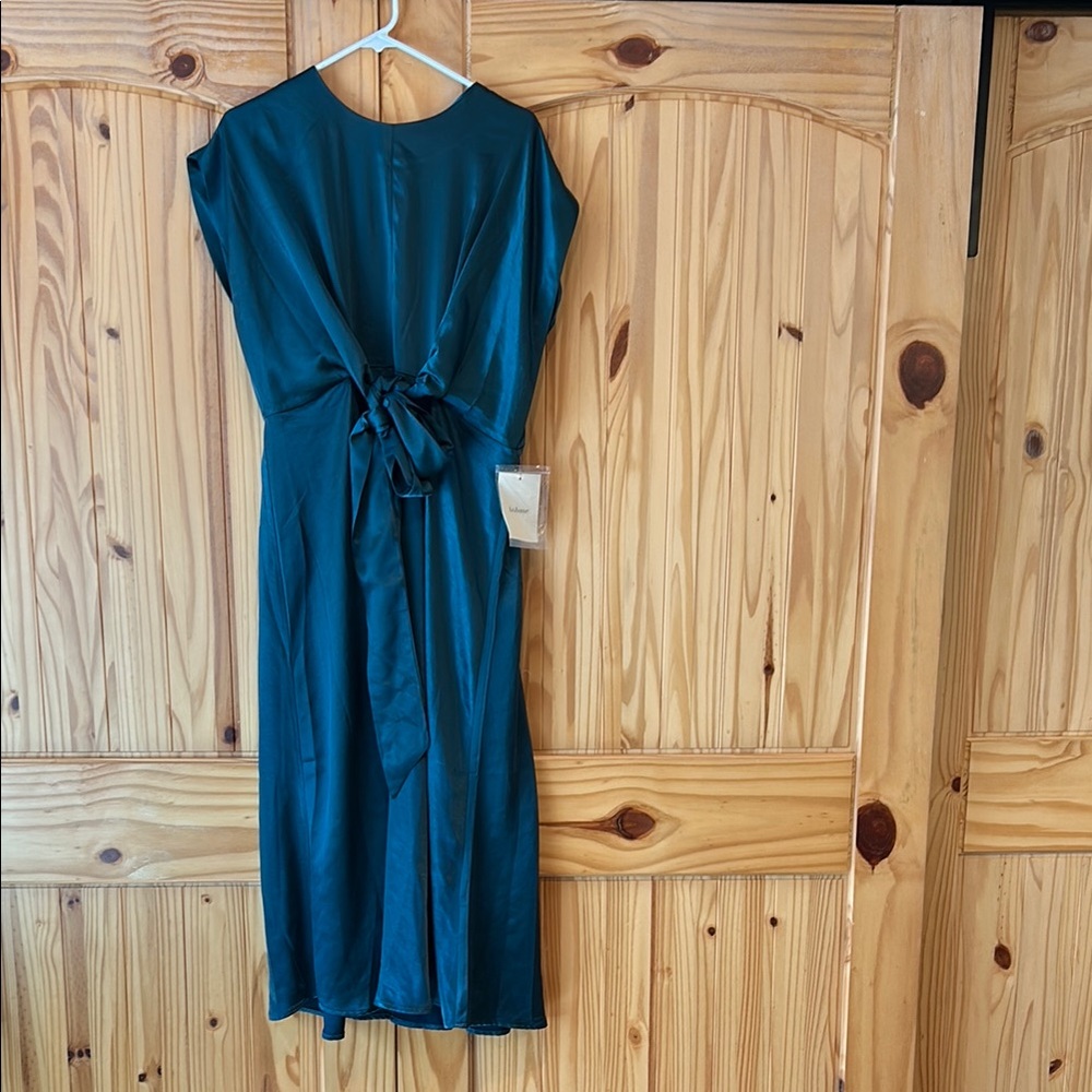Bohme Rosalind Teal Midi Dress Size Large NWT